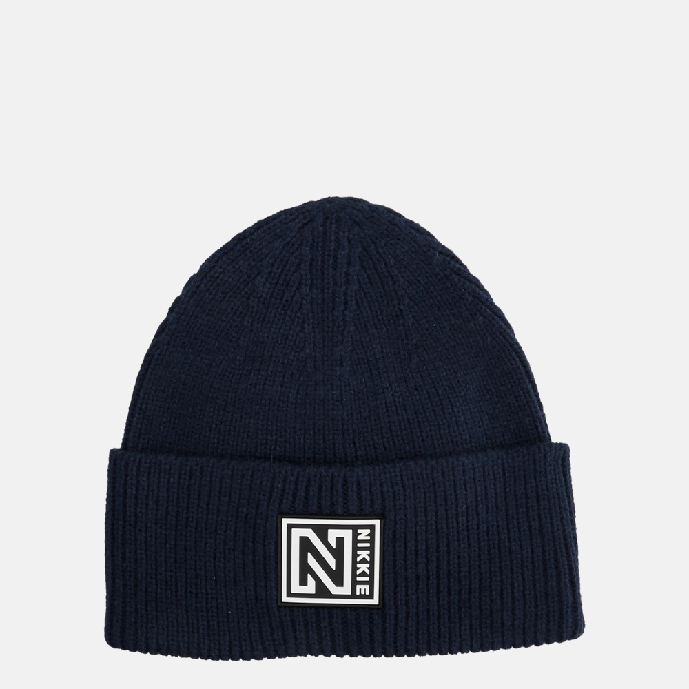 Nikkie Badge Beanie midnight blue