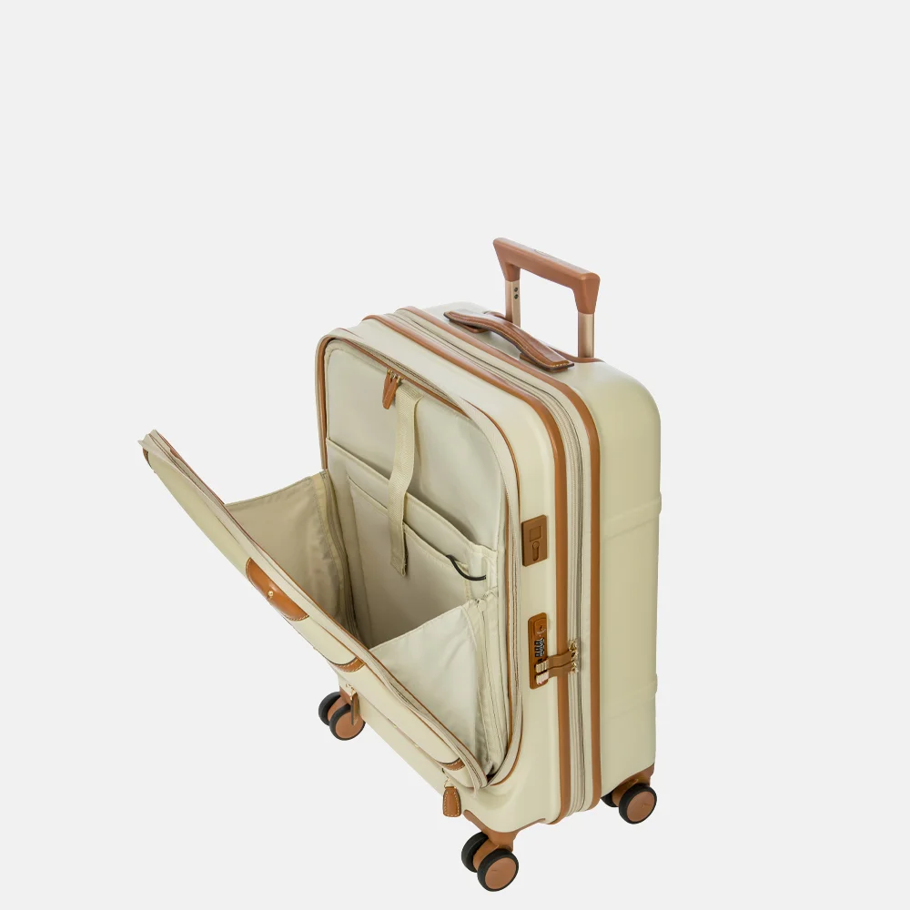 Bric's Bellagio trolley handbagage koffer 55 cm cream bij Duifhuizen