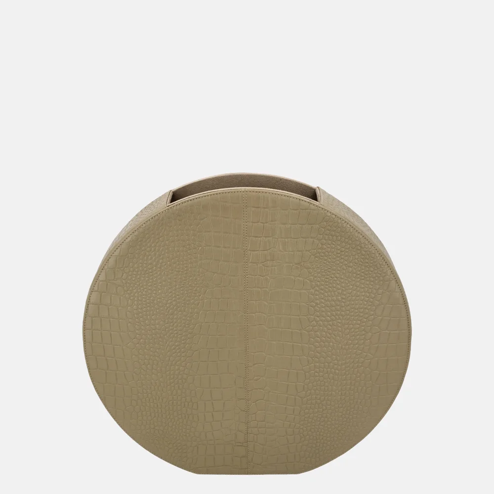 Chamada leren vaas croco medium taupe bij Duifhuizen