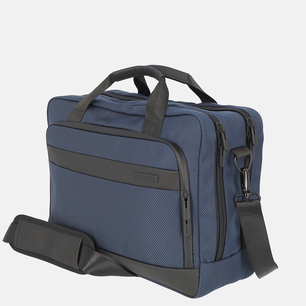 Travelite Meet laptoptas 15.6 inch navy bij Duifhuizen