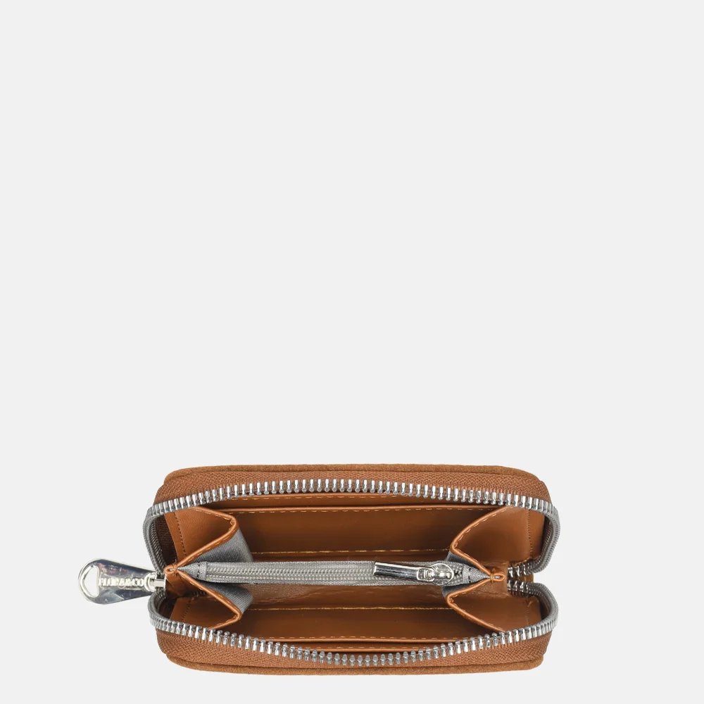 Flora & Co Suedine portemonnee S camel bij Duifhuizen