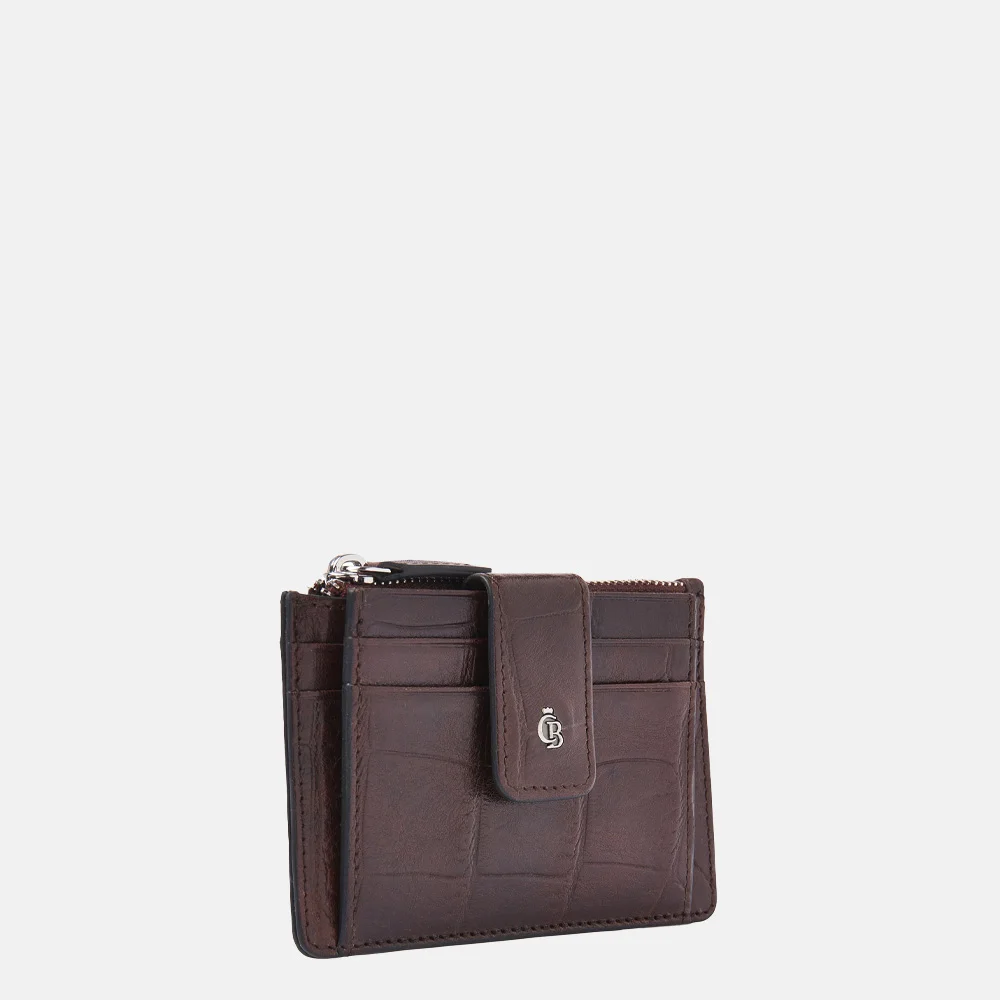 Castelijn en Beerens mini wallet pasjeshouder croco mocca bij Duifhuizen