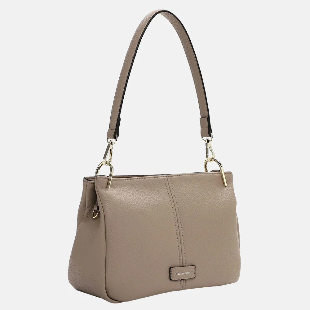 Emily & Noah Halla schoudertas M taupe bij Duifhuizen