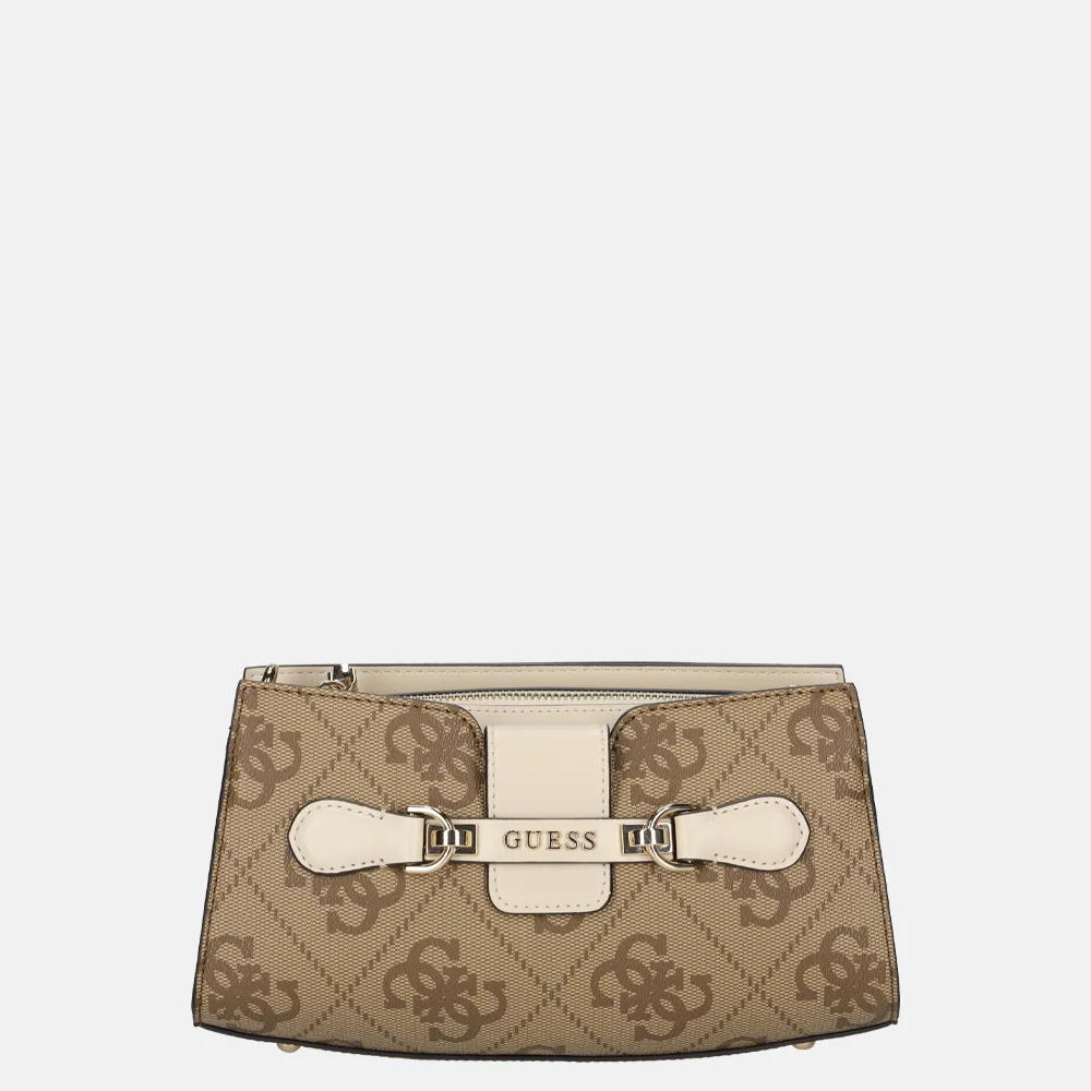 Guess Nolana crossbody tas latte logo/bone bij Duifhuizen