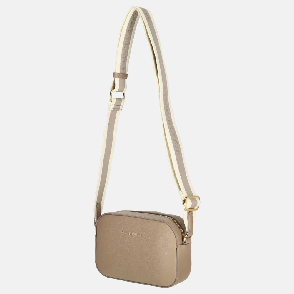 Tommy Hilfiger crossbody tas coastal taupe bij Duifhuizen