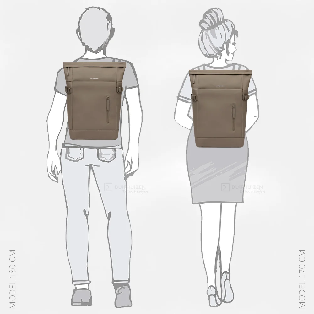 Kapten & Son Helsinki 2.0 laptoprugzak 15 inch walnut bij Duifhuizen