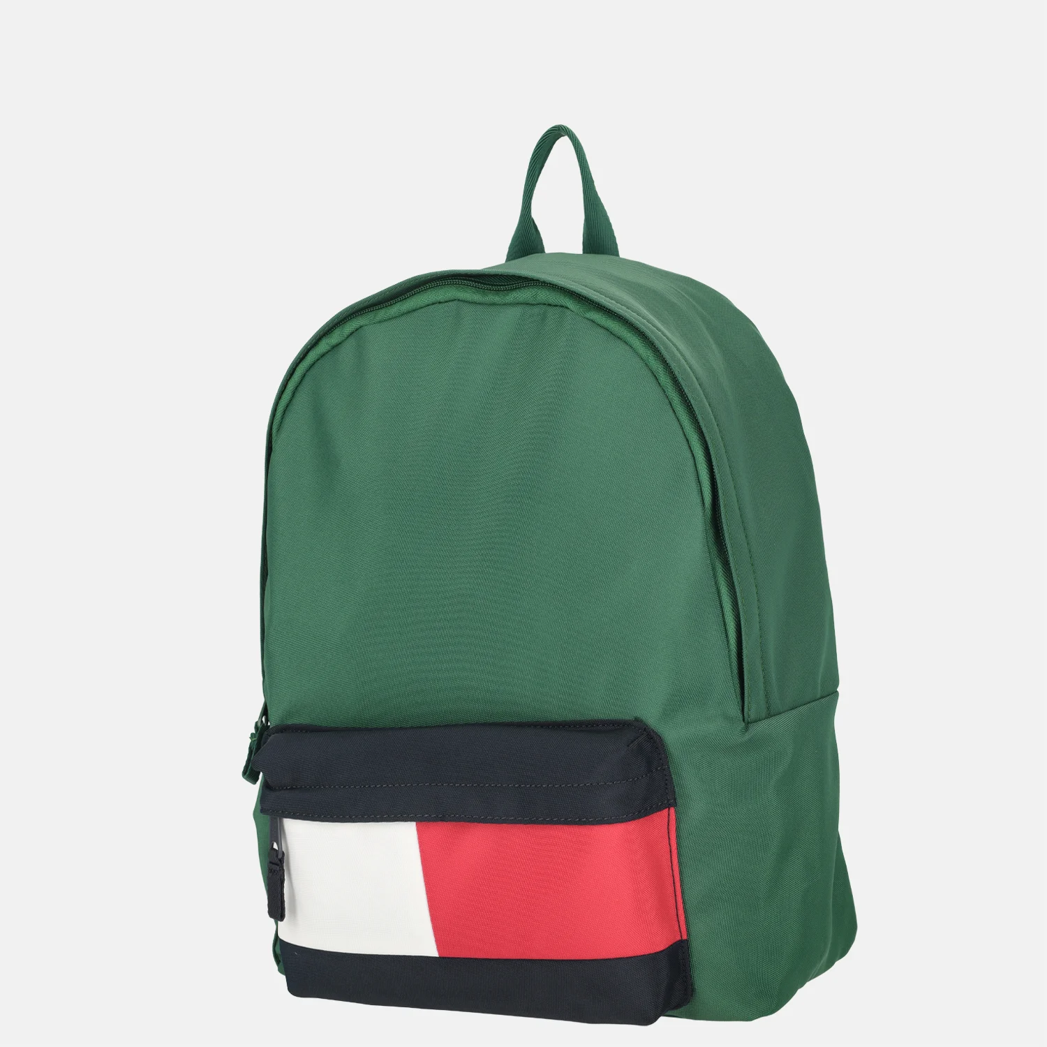 Tommy Hilfiger Essential flag kinderrugzak rural green bij Duifhuizen