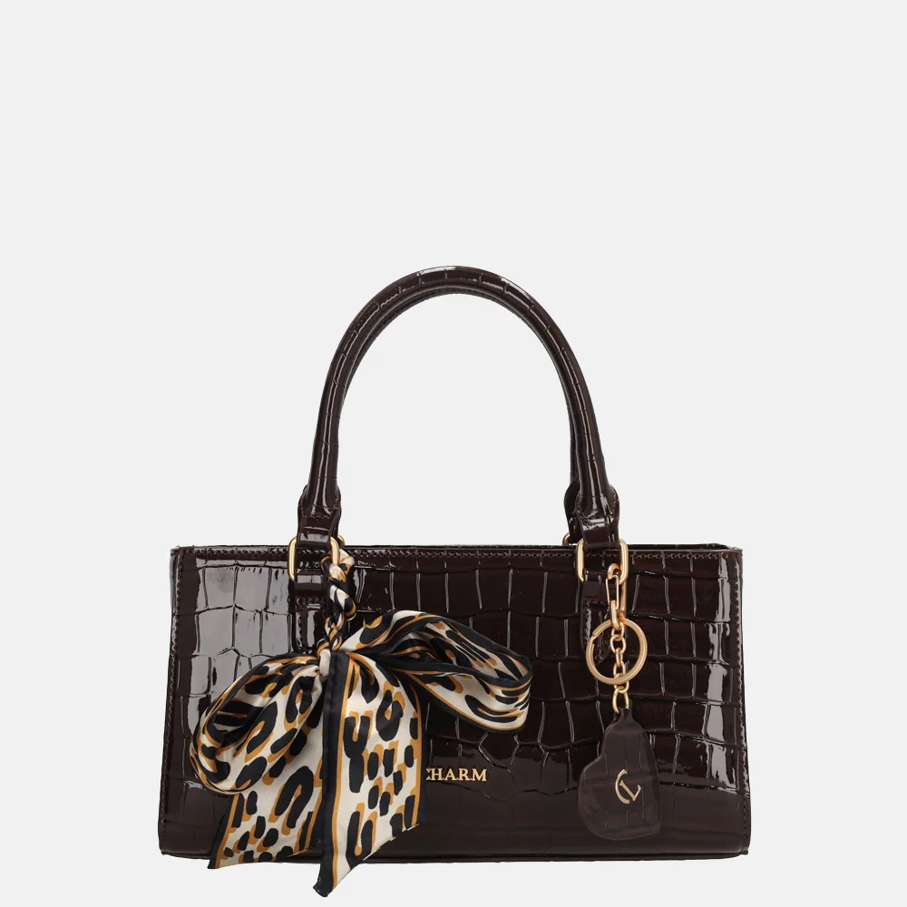 Charm London Knightbridge handtas donkerbruin bij Duifhuizen