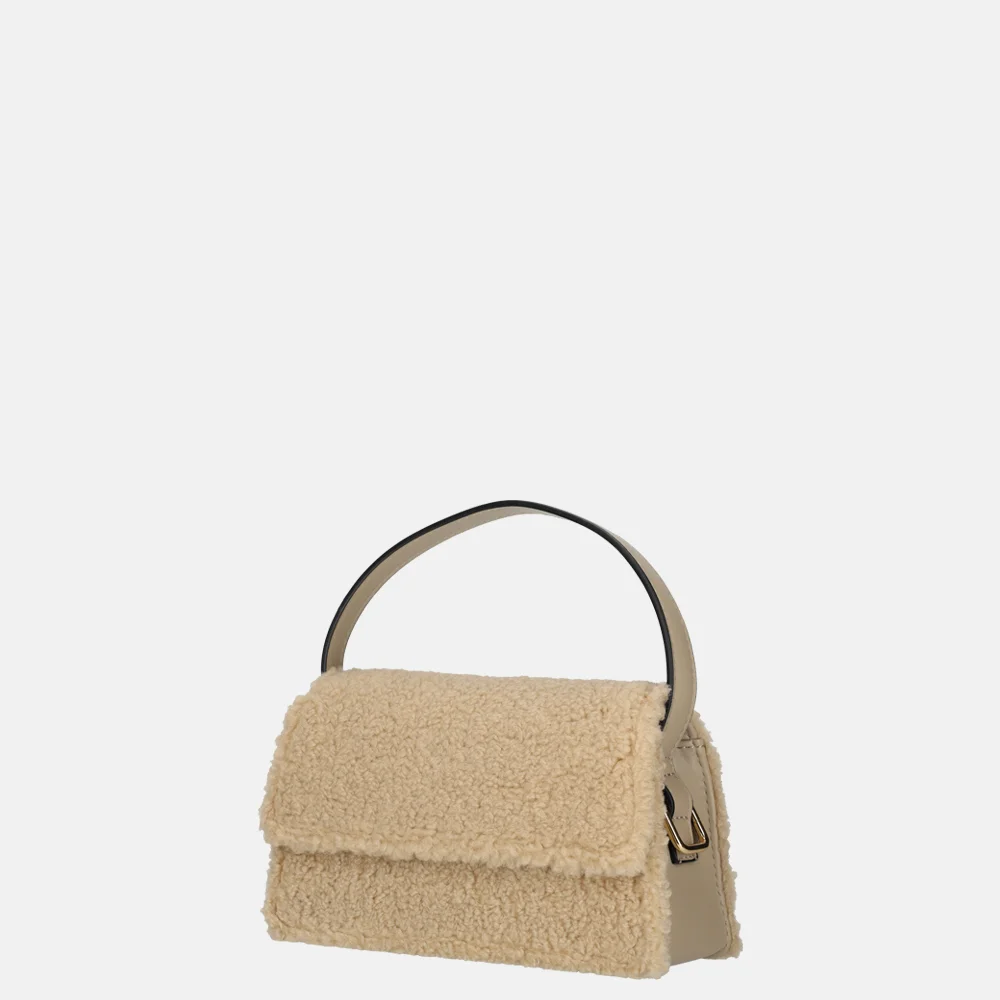 Firenze Teddy crossbody tas taupe bij Duifhuizen