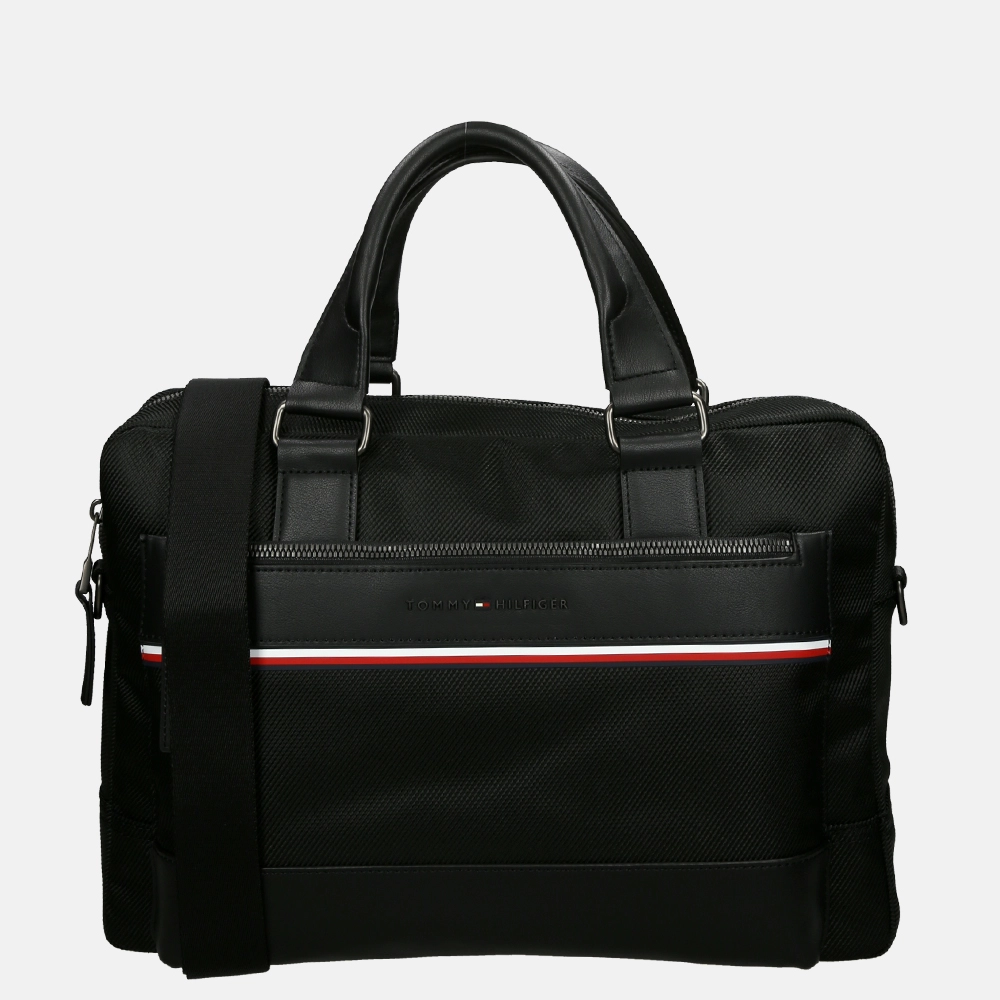 Tommy Hilfiger 1985 laptoptas  black bij Duifhuizen