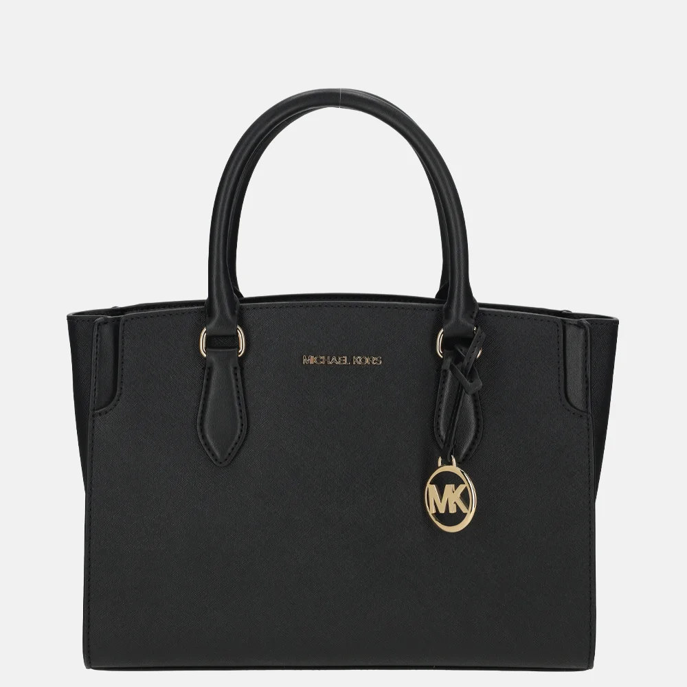Michael Kors Becca satchel handtas M black bij Duifhuizen