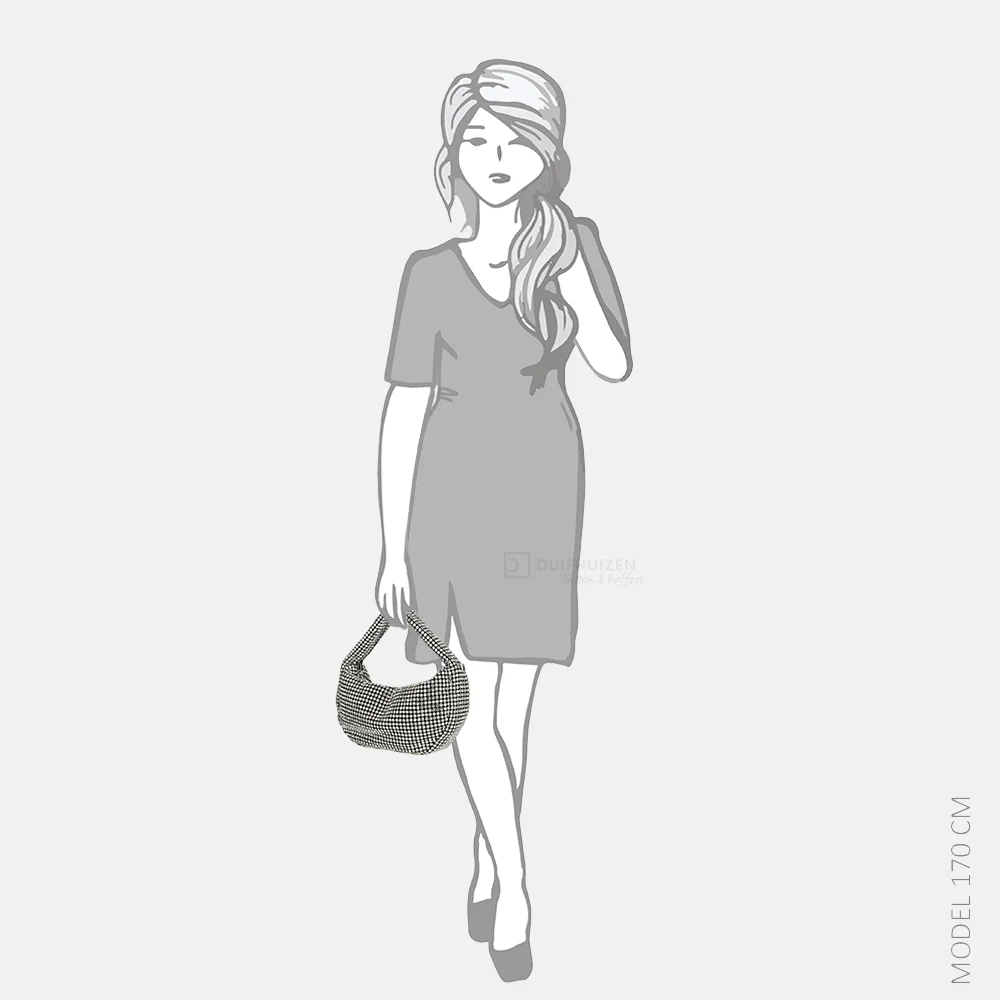 Firenze strass buideltje handtas silver bij Duifhuizen