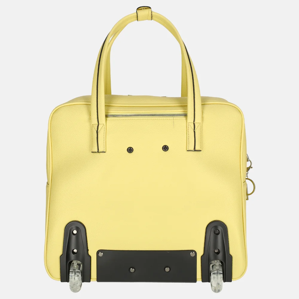 Olivia Lauren Leila business trolley 16 inch yellow bij Duifhuizen