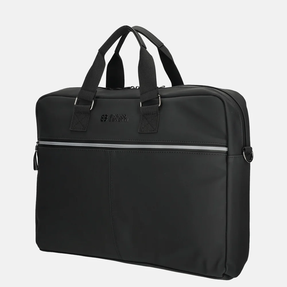 Enrico Benetti Bergen laptoptas 17 inch black bij Duifhuizen