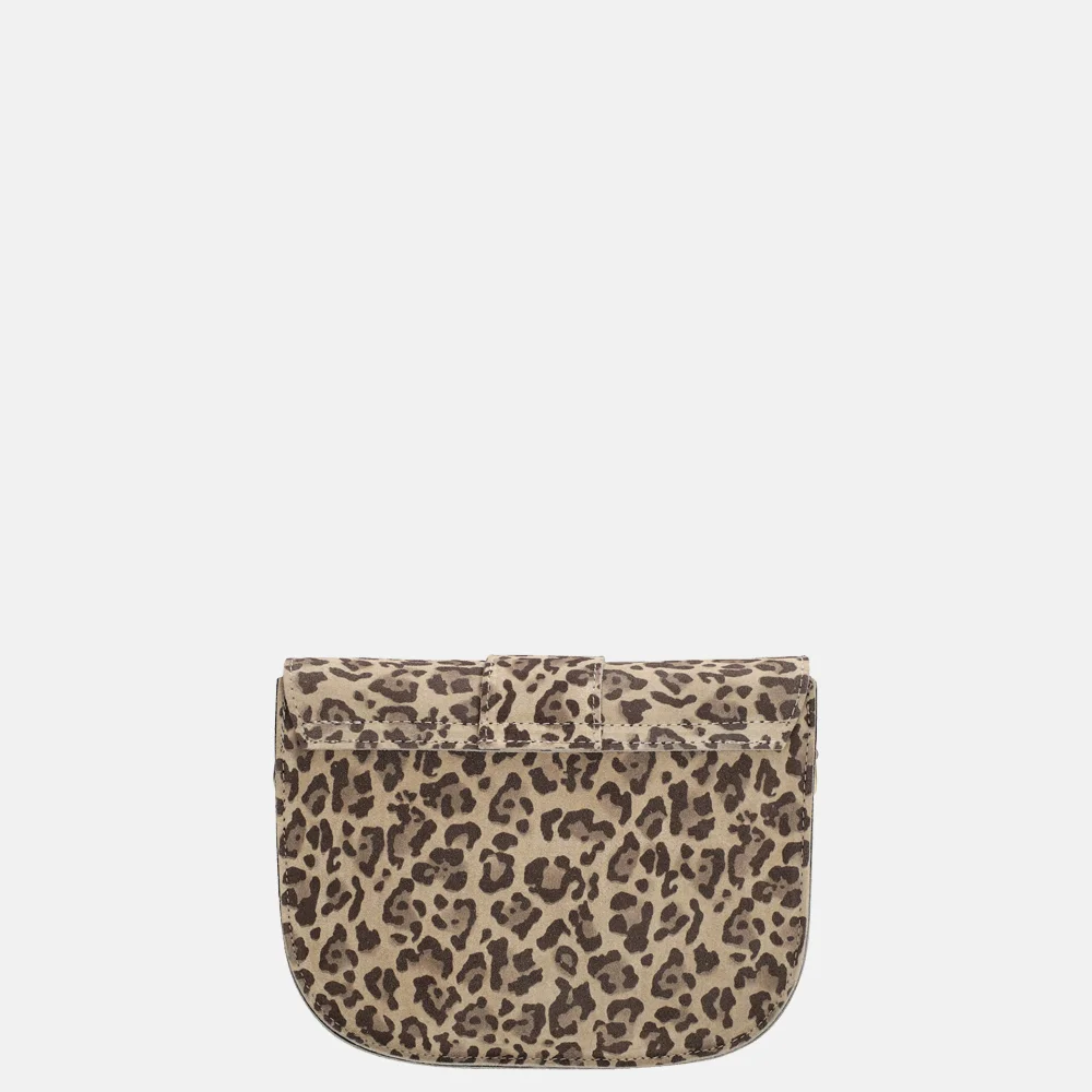 Charm London suede crossbody tas luipaard bij Duifhuizen