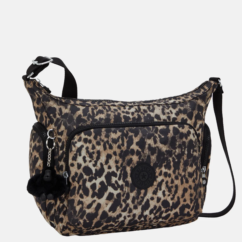 Kipling Gabb schoudertas wild leopard bij Duifhuizen