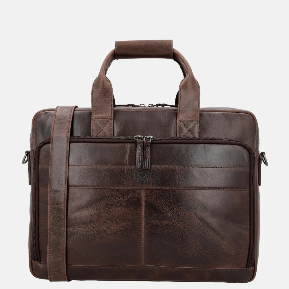 Hide & Stitches Next Navajo laptoptas 15.6 inch donkerbruin