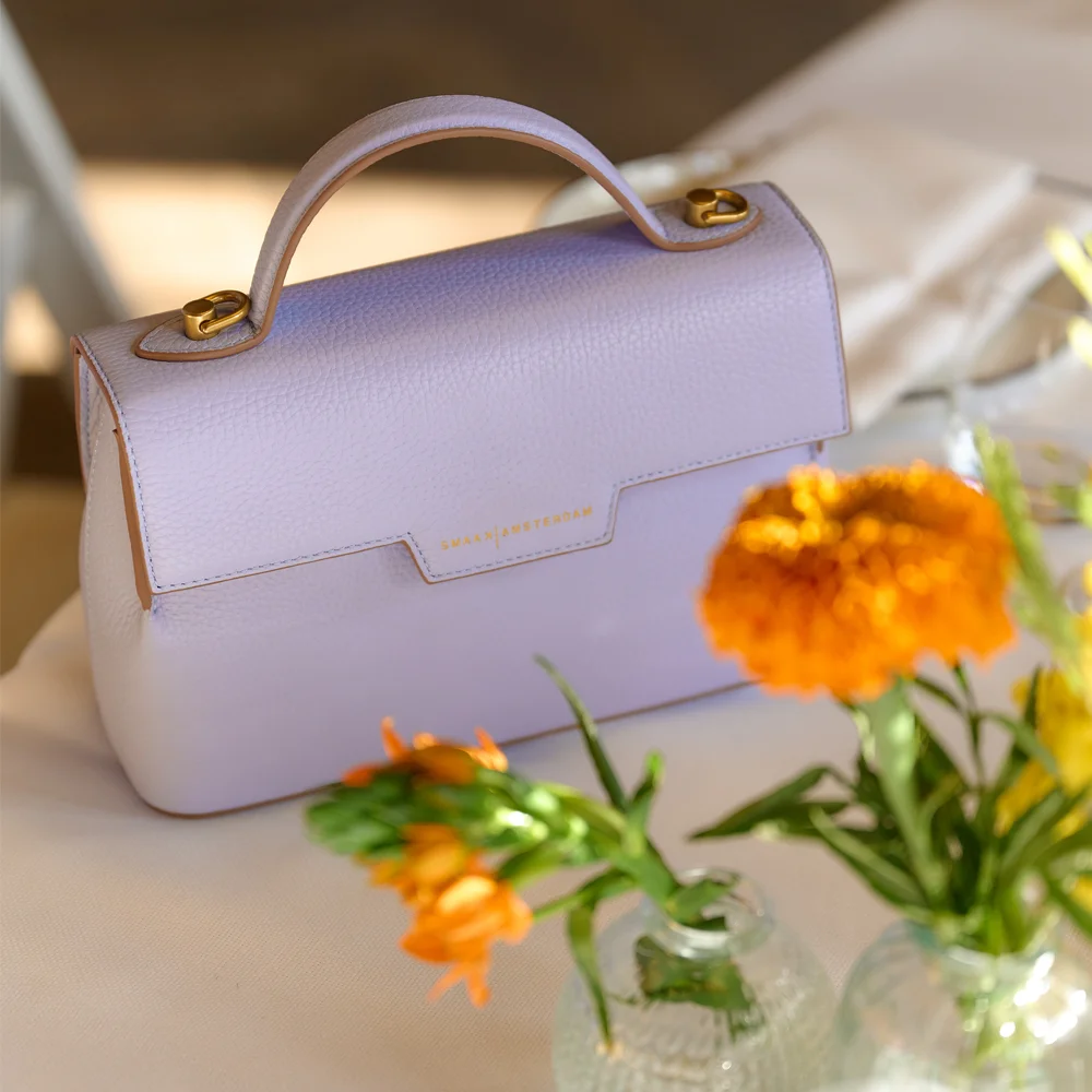 Smaak Amsterdam Flora crossbody tas lavender blue bij Duifhuizen