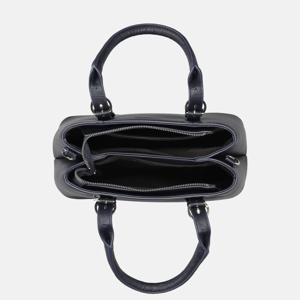 Flora & Co handtas navy bij Duifhuizen