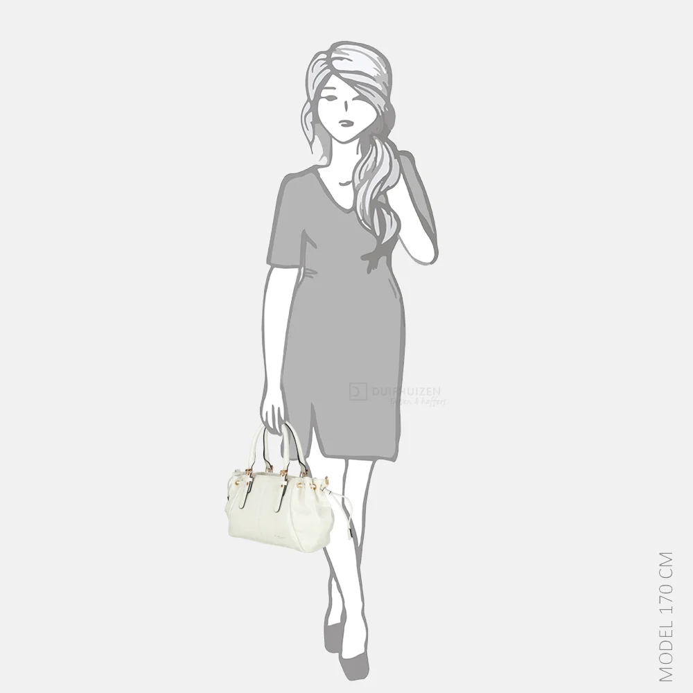 Flora & Co handtas lak white bij Duifhuizen