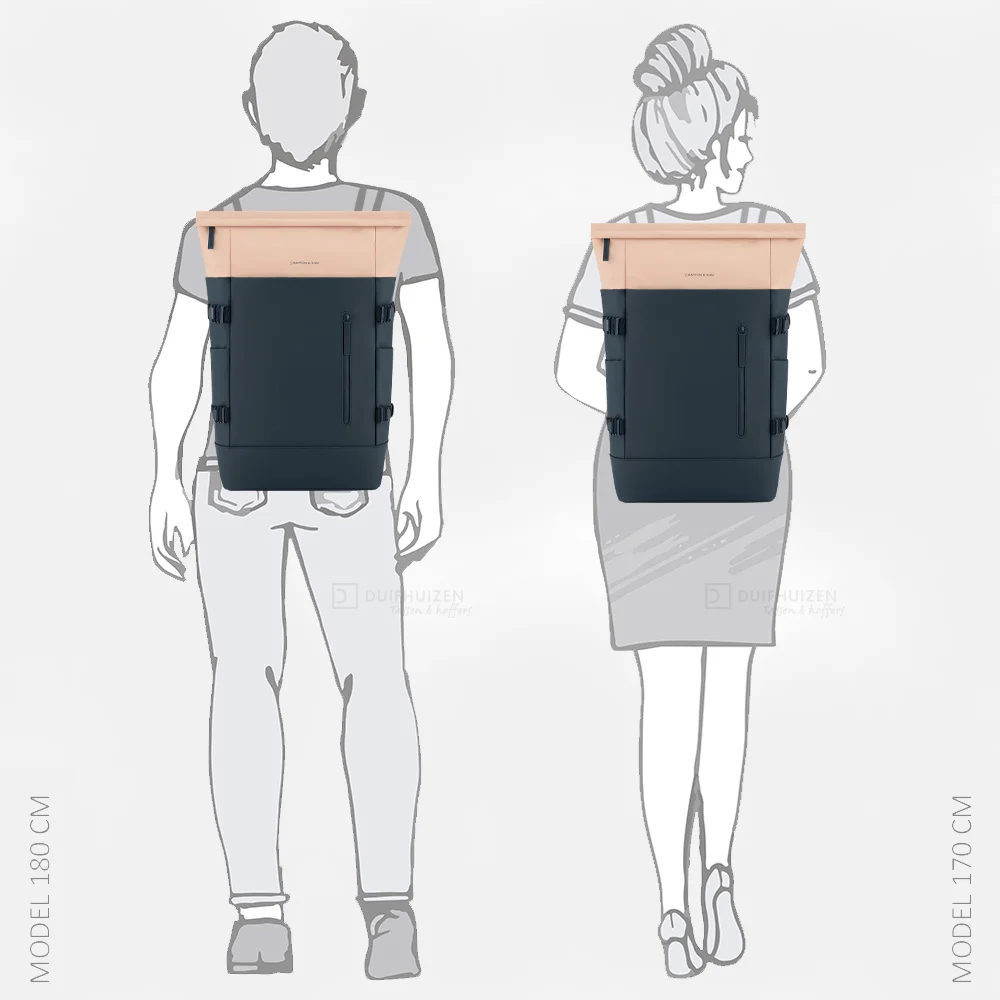 Kapten & Son Helsinki pro rugzak 15 inch navy blush bij Duifhuizen