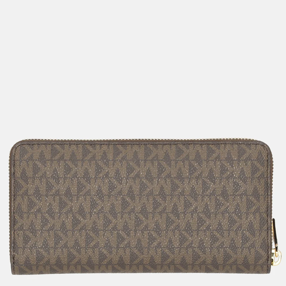 Michael Kors Jet Set portemonnee large brown/acorn bij Duifhuizen