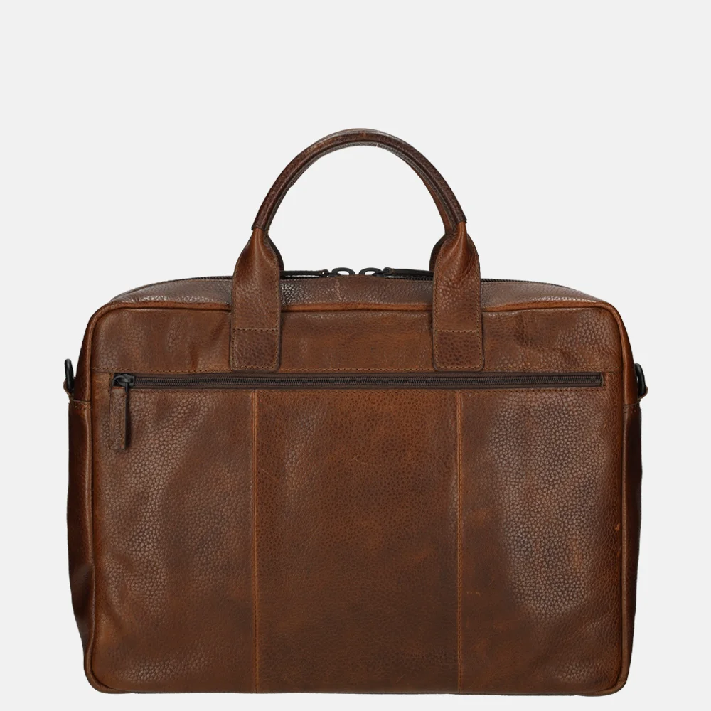 Pylos 59 Sarda laptoptas 15 inch brandy bij Duifhuizen