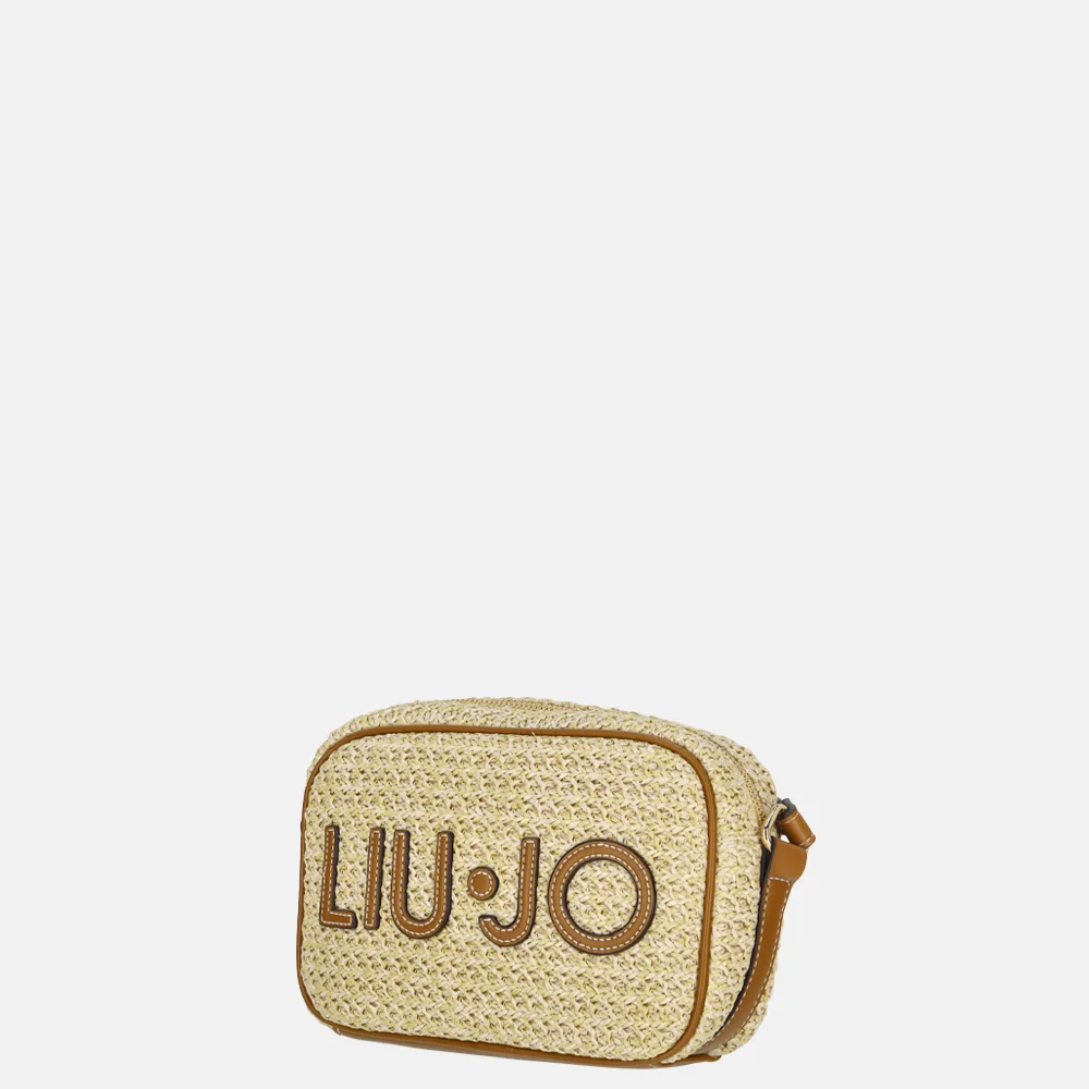 Liu Jo camera case logo crossbody tas M naturale bij Duifhuizen