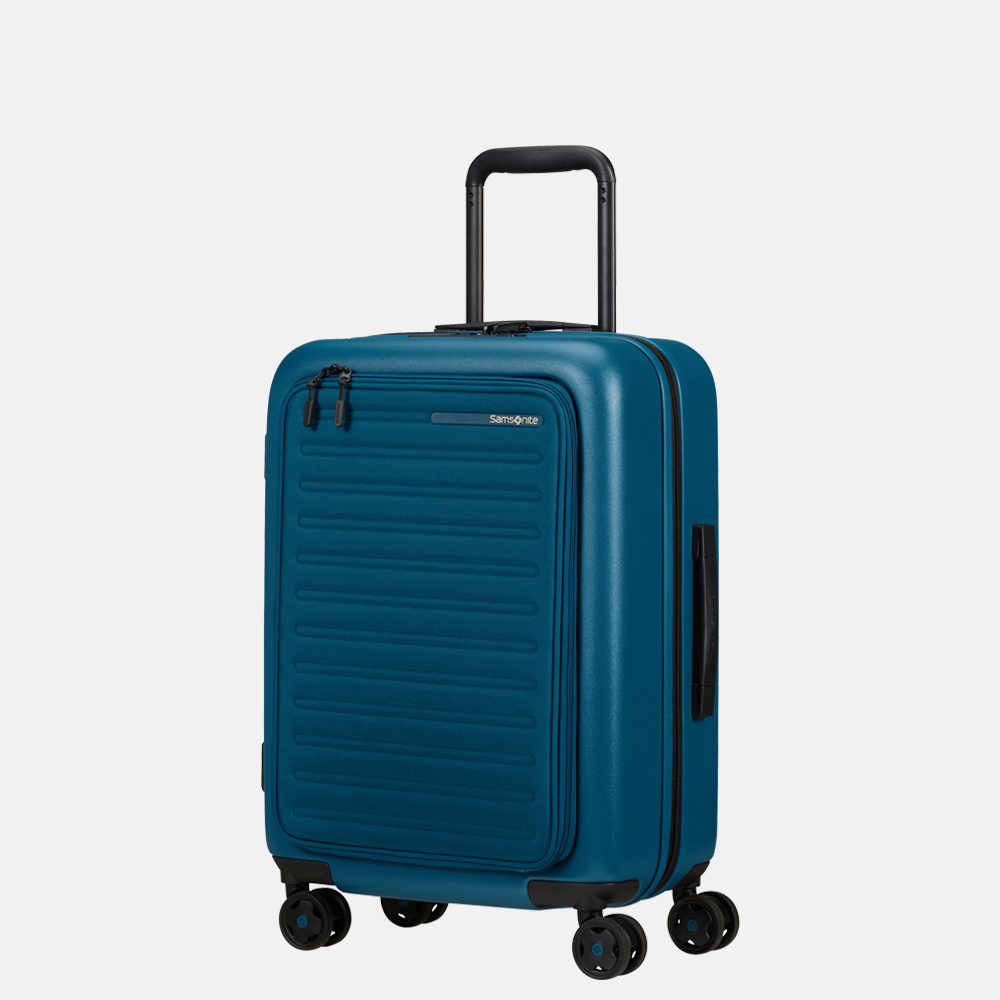 Samsonite StackD handbagage spinner 55 cm petrol bij Duifhuizen