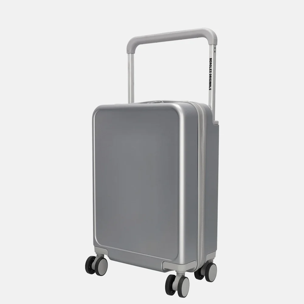 Beagles handbagage koffer 55 cm zilver bij Duifhuizen