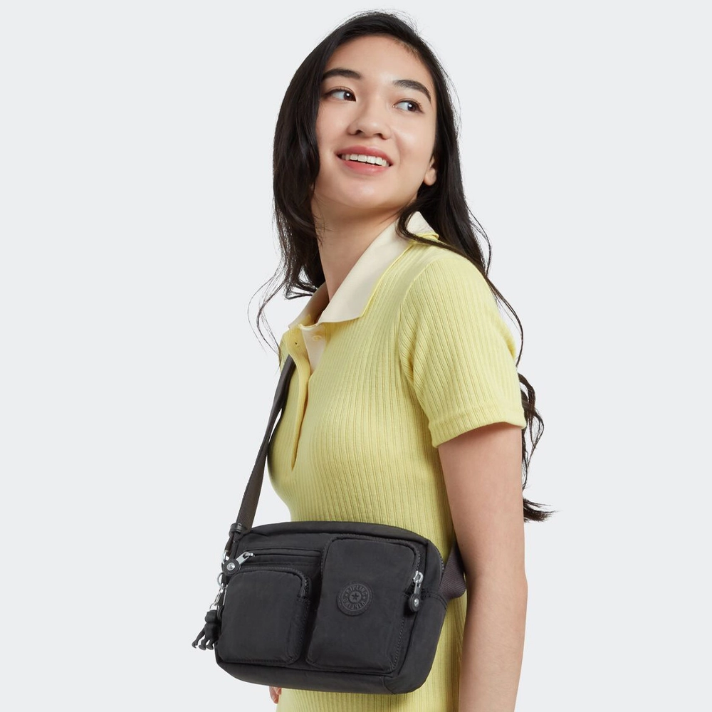 Kipling Albena crossbody tas black noir  bij Duifhuizen