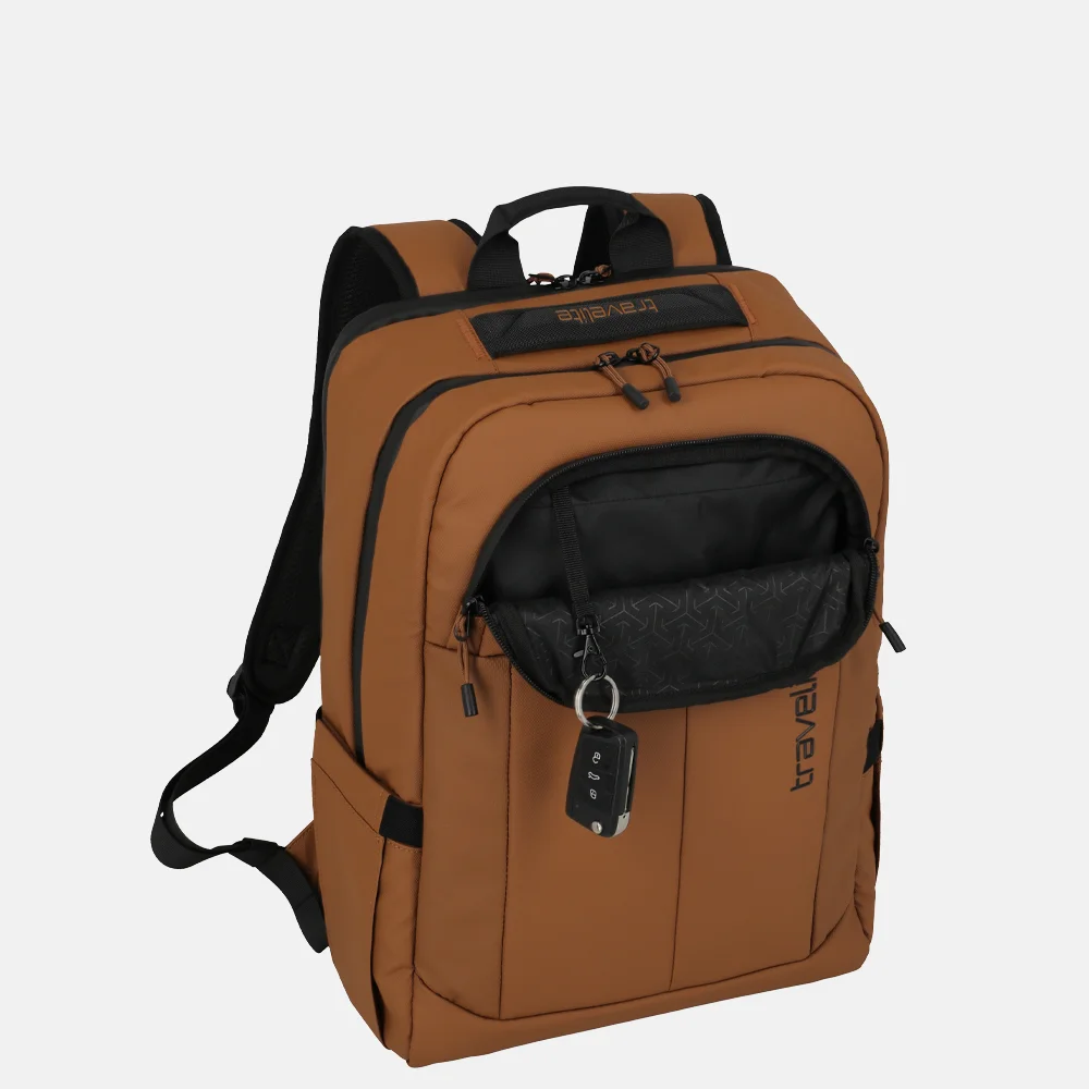 Travelite Briize rugzak M curry bij Duifhuizen
