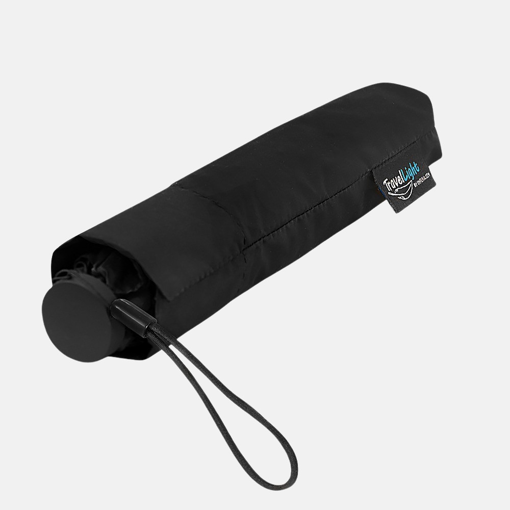 Impliva Travellight opvouwbare paraplu mini black bij Duifhuizen