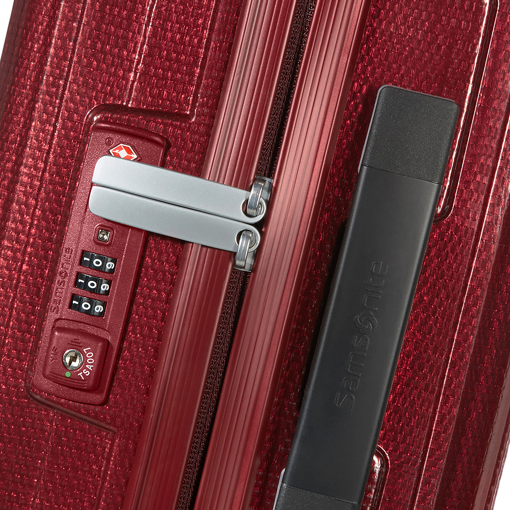 Samsonite Lite-Box spinner 55 cm deep red bij Duifhuizen