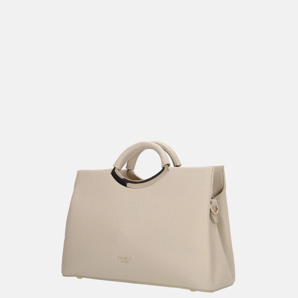 Charm London handtas beugel beige bij Duifhuizen