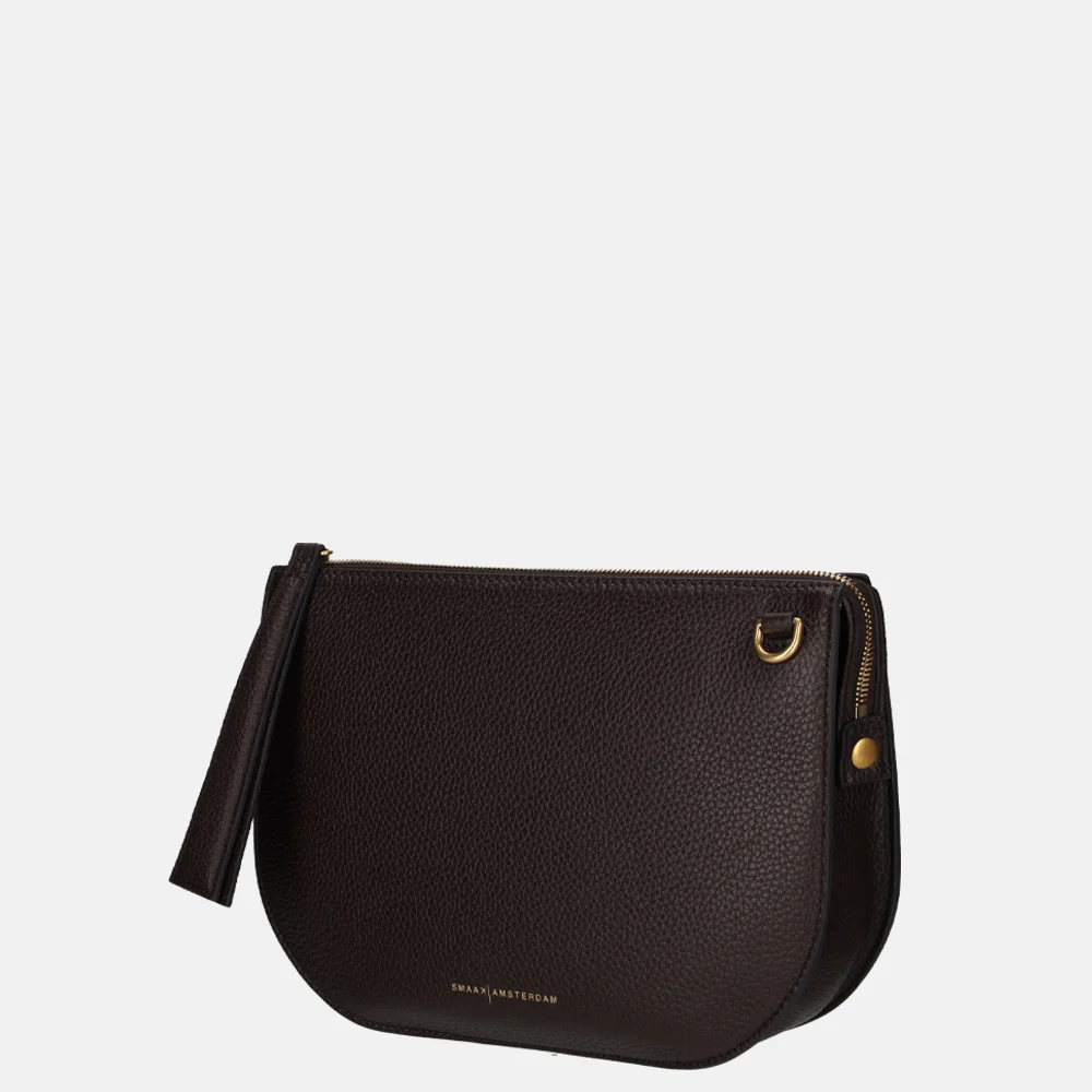 Smaak Amsterdam Silke crossbody tas dark chocolat bij Duifhuizen