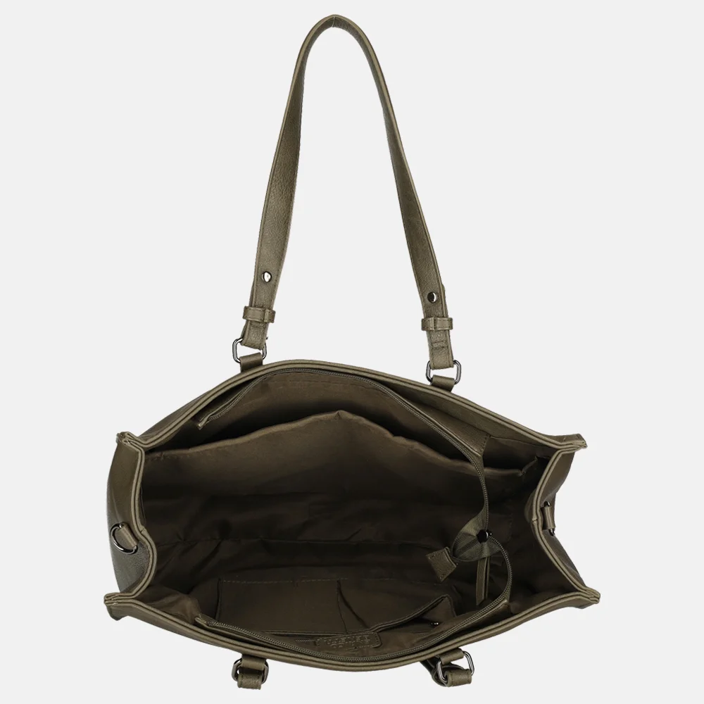 Enrico Benetti Lily shopper 15 inch olijf bij Duifhuizen