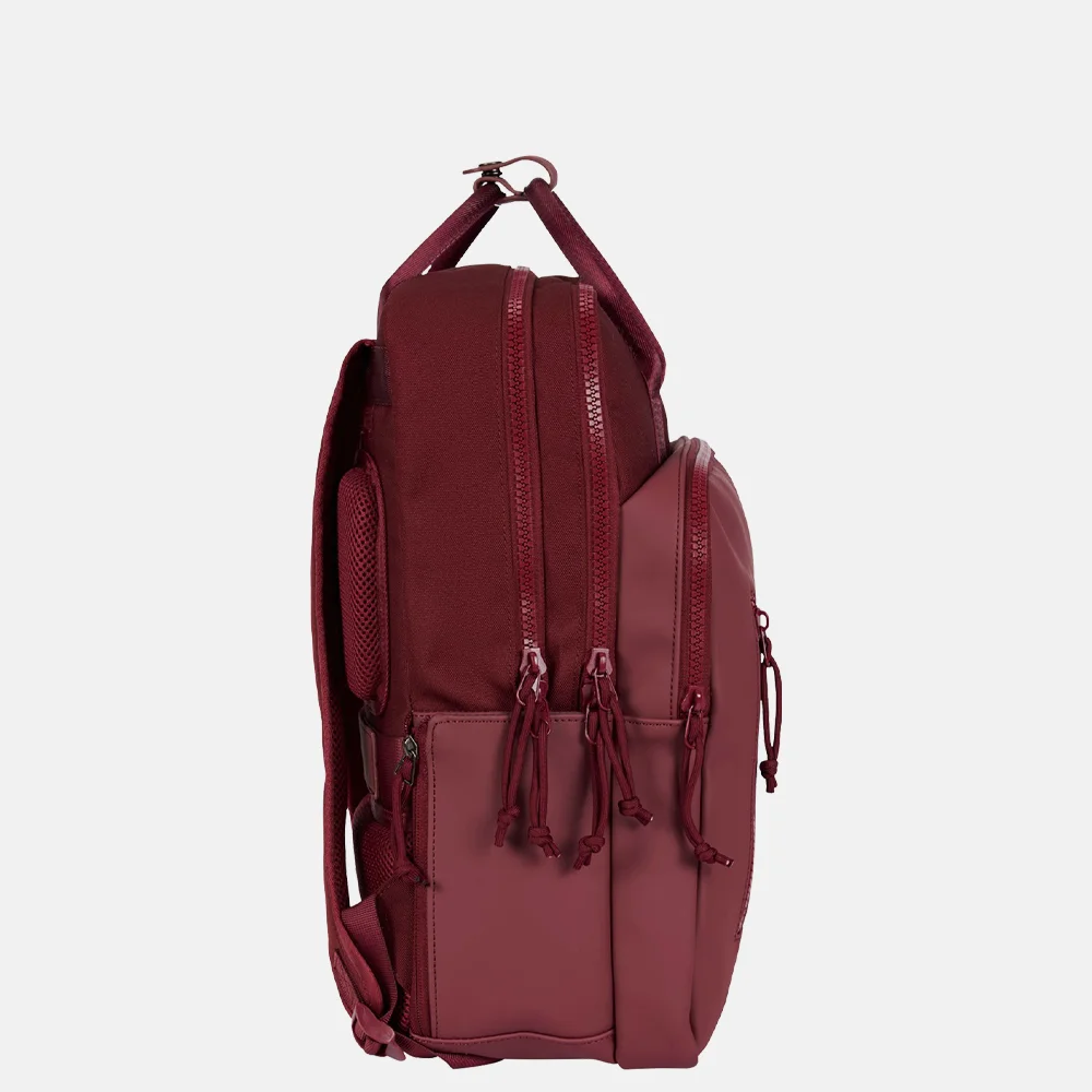New Rebels Bruce laptoprugzak 15 inch bordeaux bij Duifhuizen