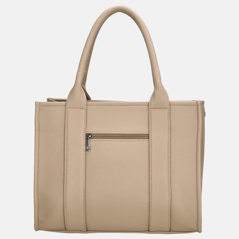 Charm London Debossed shopper M zand bij Duifhuizen