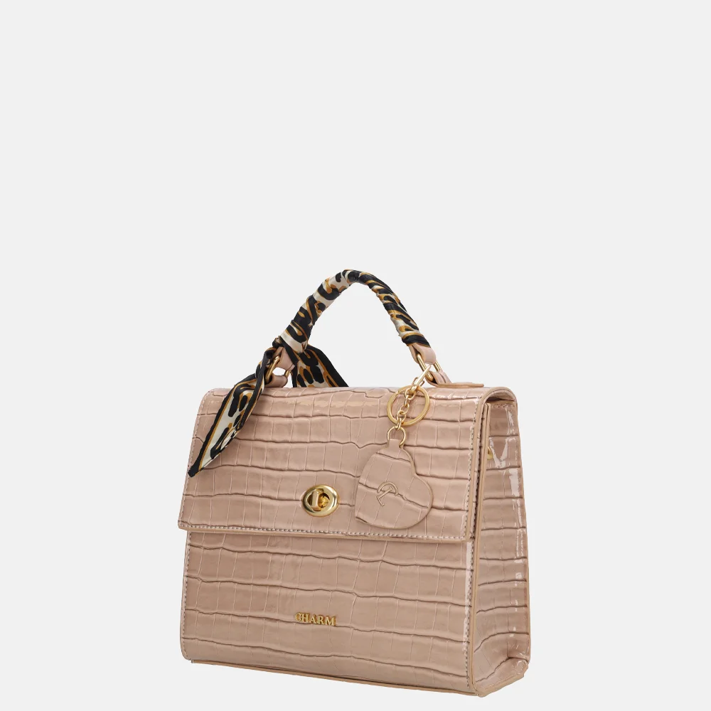 Charm London Knightsbridge handtas croco oudroze bij Duifhuizen