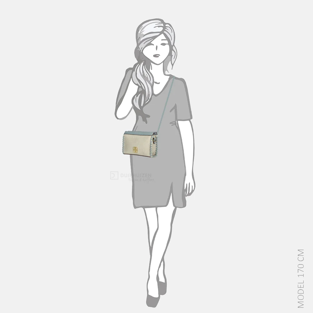 Laurent David crossbody tas light blue bij Duifhuizen