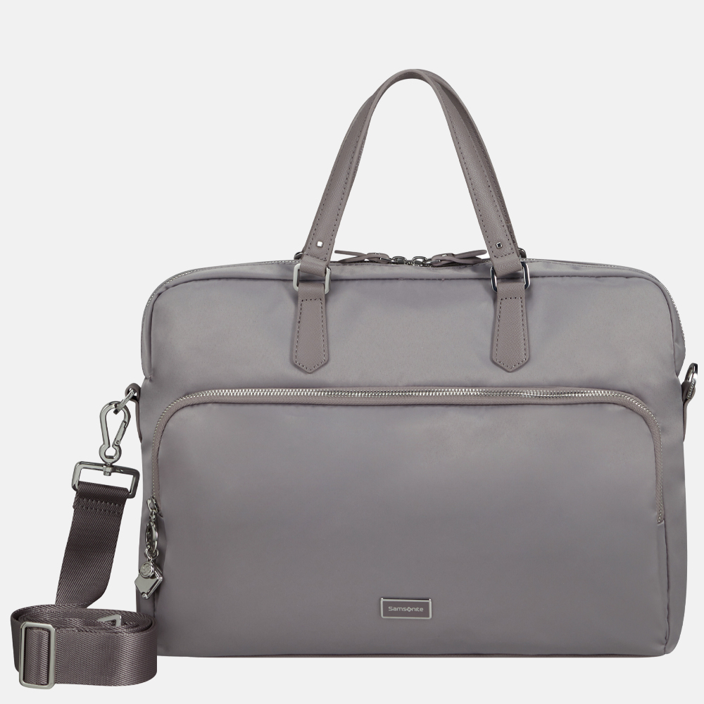 Samsonite Karissa Biz 2.0 laptoptas 15.6 inch lilac grey bij Duifhuizen