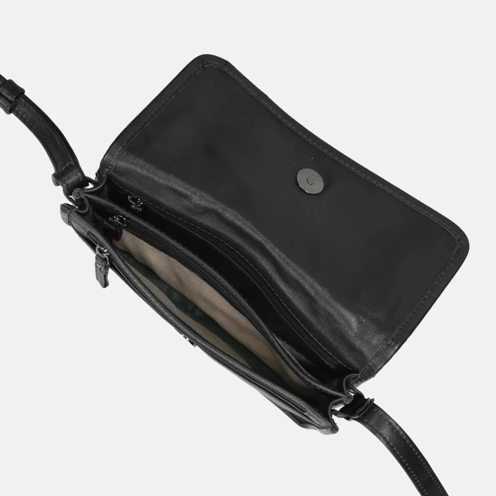 Berba Soft overslag crossbody tas S zwart bij Duifhuizen