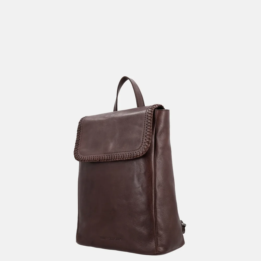 Hide & Stitches Country rugzak donkerbruin bij Duifhuizen