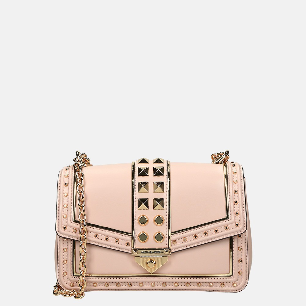 Michael Kors Chain Soho crossbody tas L soft pink bij Duifhuizen