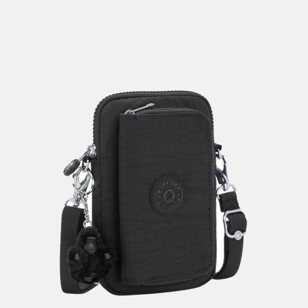Kipling Telmo telefoontas black noir bij Duifhuizen