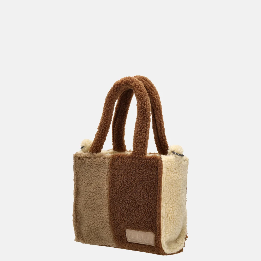 Zebra Trends teddy handtas S bruin bij Duifhuizen
