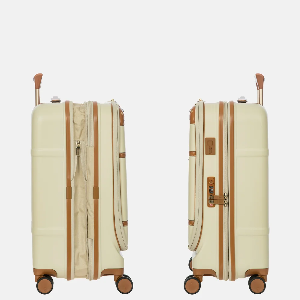Bric's Bellagio trolley handbagage koffer 55 cm cream bij Duifhuizen