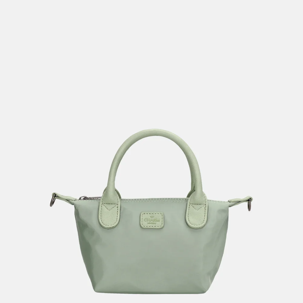 Charm London Buckingham Mono crossbody tas XS lichtgroen bij Duifhuizen