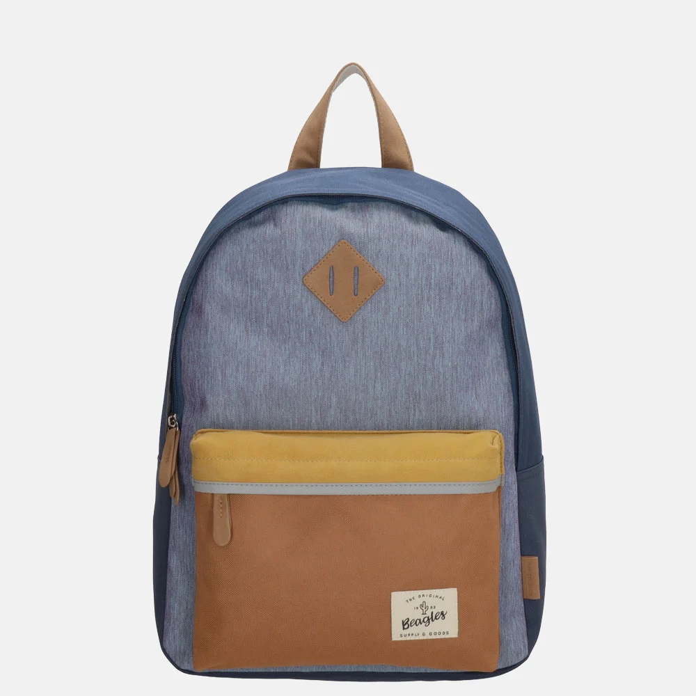 Beagles Colorblock kinderrugzak jeansblauw